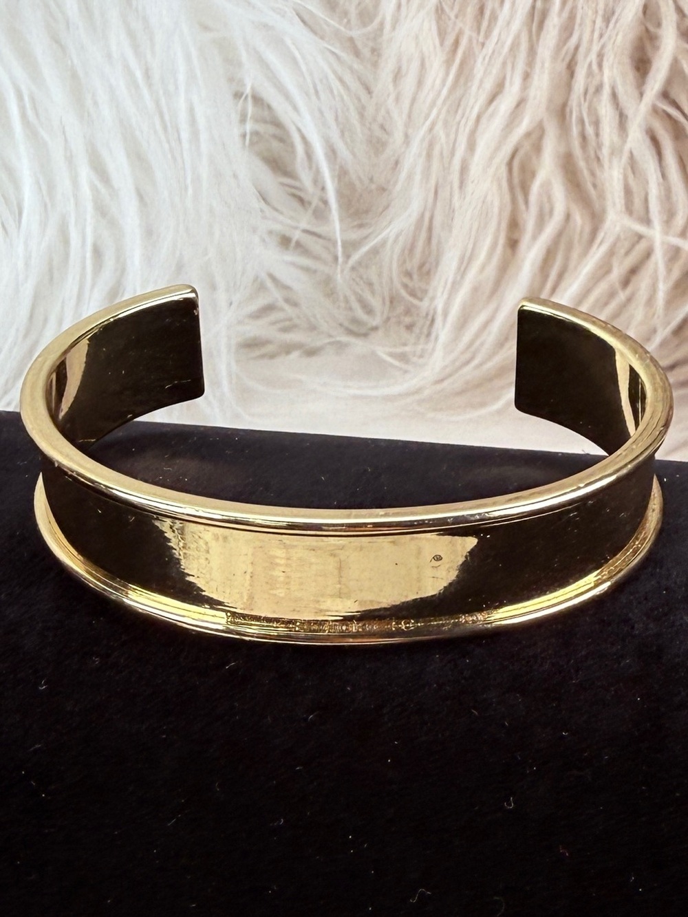 Goldtone Minimalist Open Cuff Bracelet